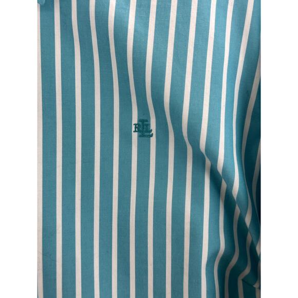 Lauren Ralph Lauren Size 2X Button Up Shirt Stripe Long Sleeve Preppy Classic - Picture 5 of 7